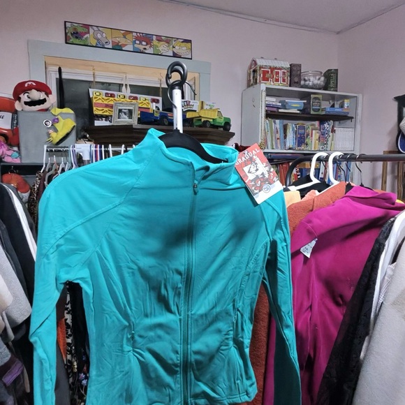 Women's Teal Bomber Jacket - Picture 4 of 4